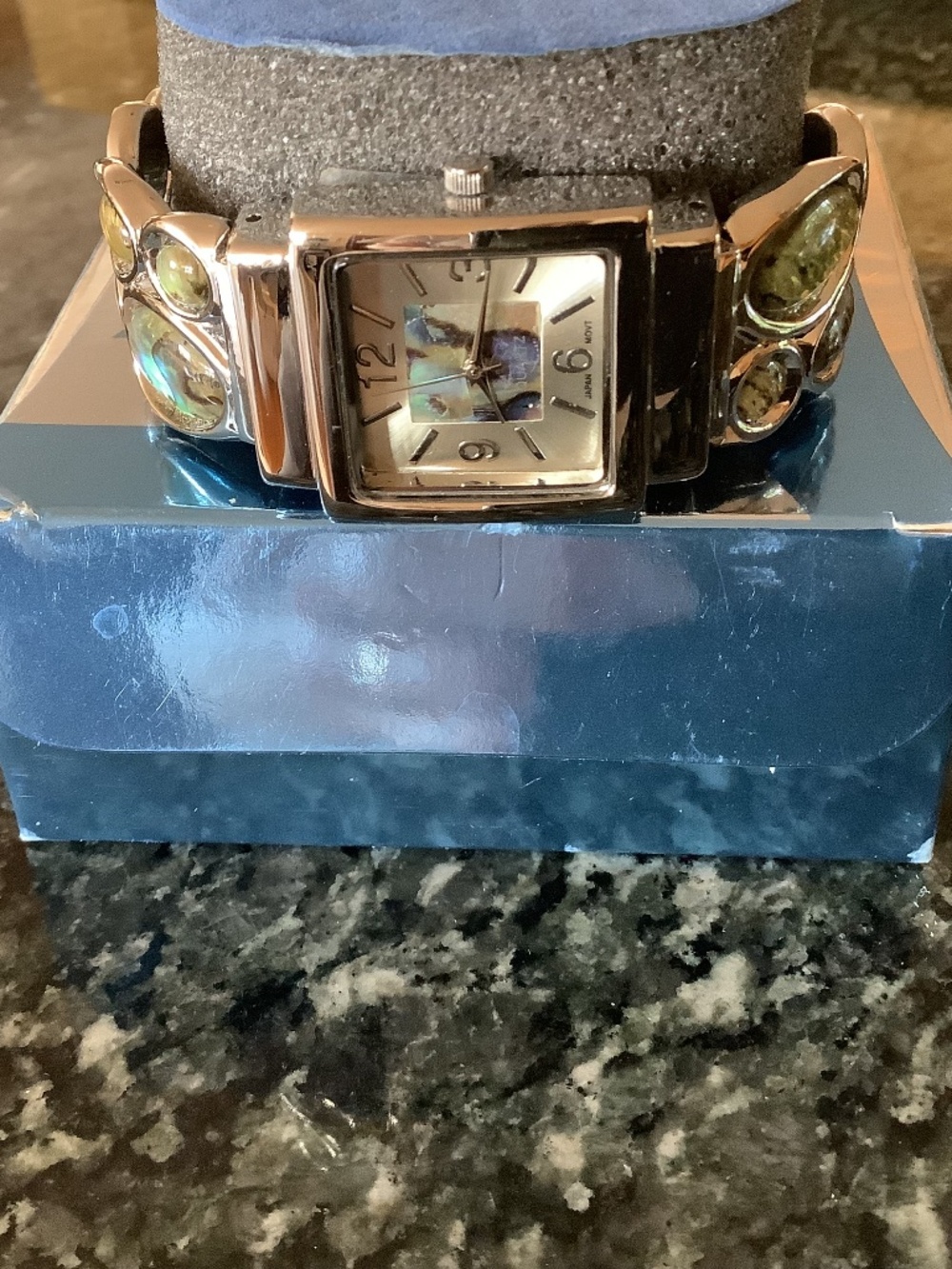 Avon Abalone cuff watch